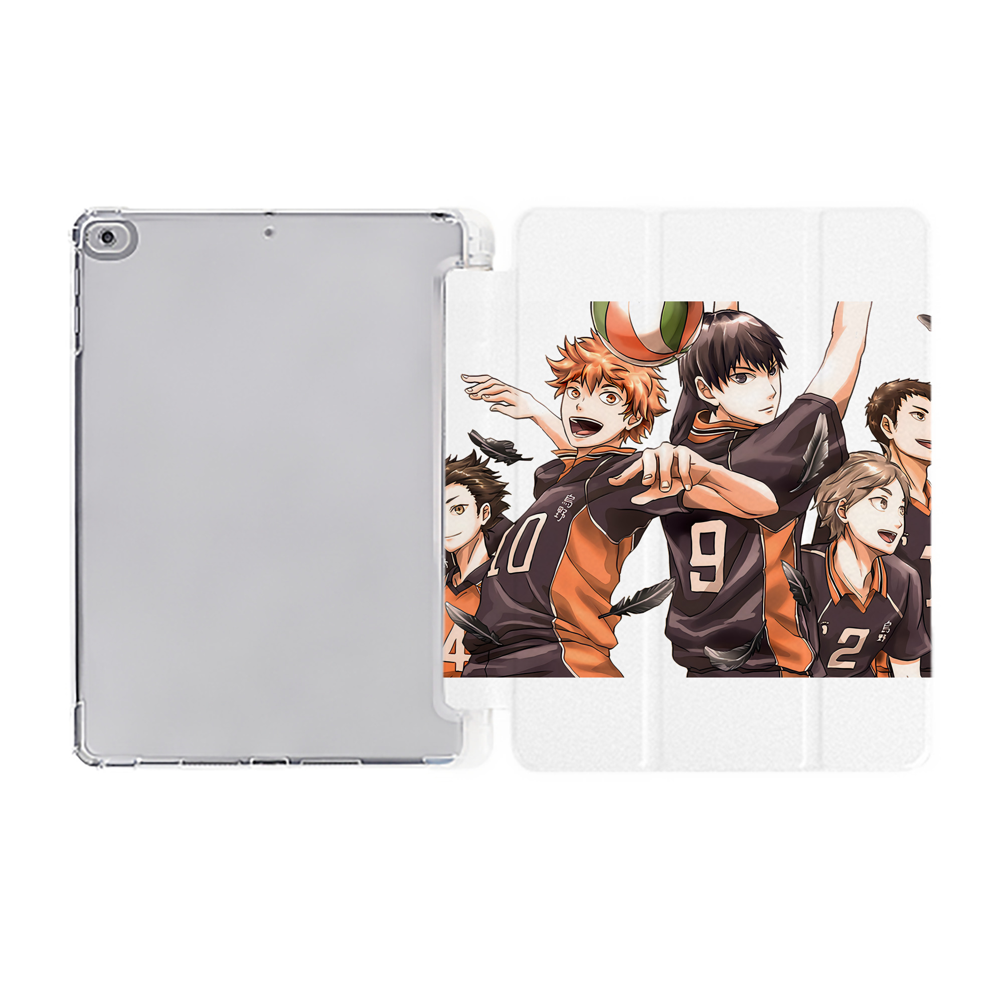 （画像用） ハイキュー!! Haikyu!! IPad ケース ペン収納付き 三つ折りスタンド PUレザー×シリコン 対応機種9.5/10.5/10.9インチ